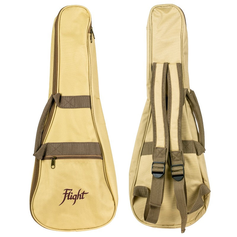 Flight UBT Tenor Ukulele Gigbag 3mm Padded Beige met Accessoirevak en Schouderband