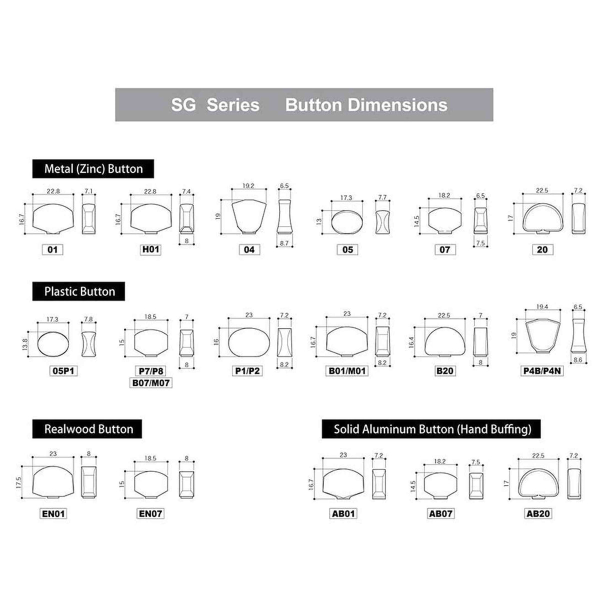 Gotoh GTH13907 SG381 stemmechanieken met HAPM and 01 knoppen, 3L3R, cosmo zwart