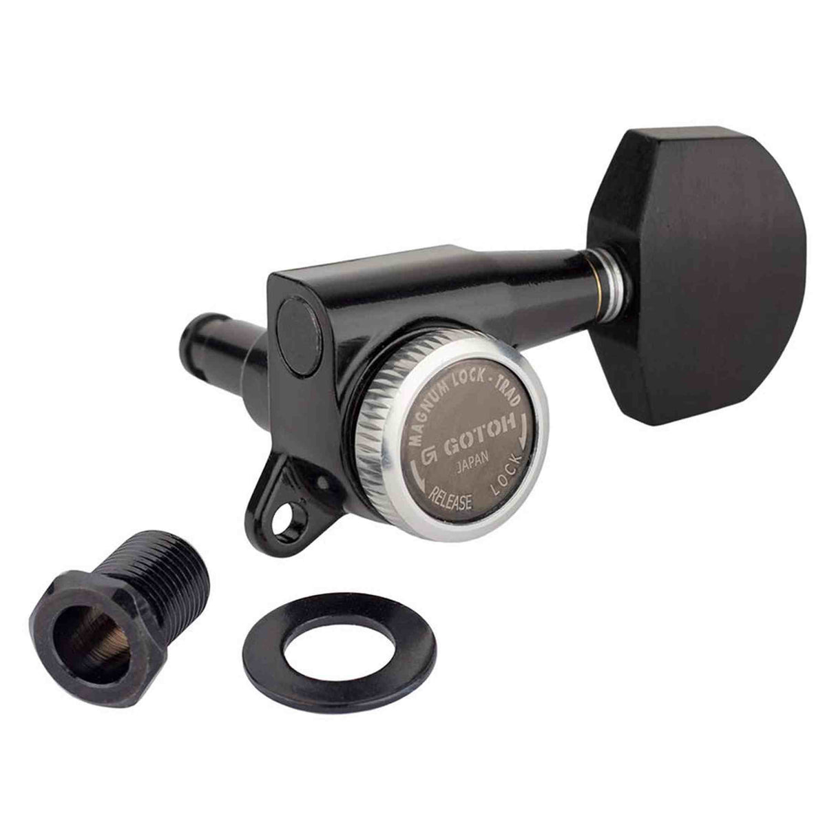 Gotoh GTH14145 SG381 stemmechanieken met Magnum Lock Trad and EN01 knoppen, 3L3R, cosmo zwart