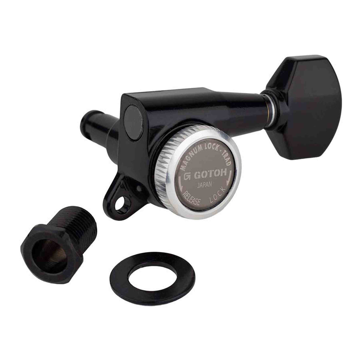 Gotoh GTH15341 SG381 stemmechanieken (posts 2xS 2xL 2xXL) met Magnum Lock Trad and 07 knoppen, 6R, zwart