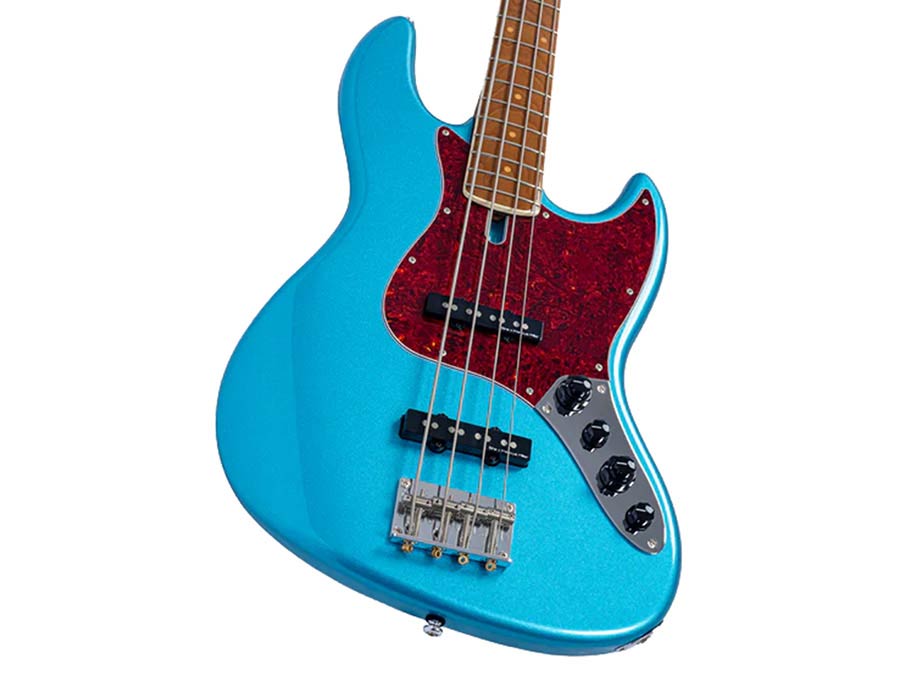 Sire V7VN A4/TP Marcus Miller 4-snarige Actieve Vintage Basgitaar Tide Pool met Elzen Body en Heritage-3 Preamp