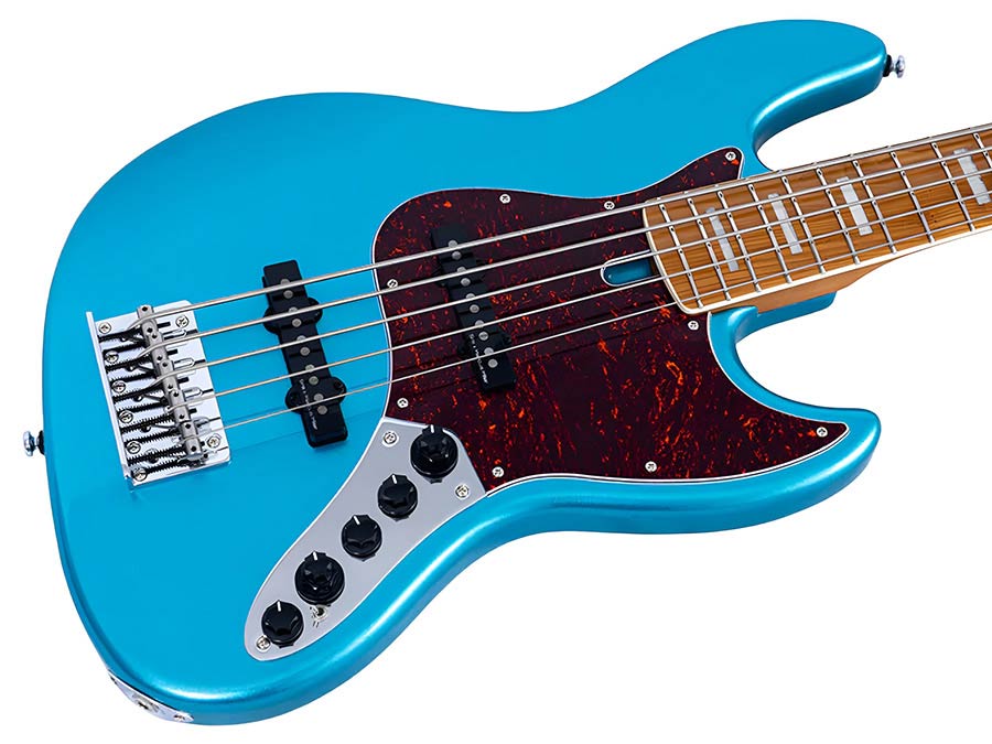 Sire V7N A5/TP Marcus Miller 5-snarige Actieve Basgitaar Tide Pool met Elzen Body en Heritage-3 Preamp