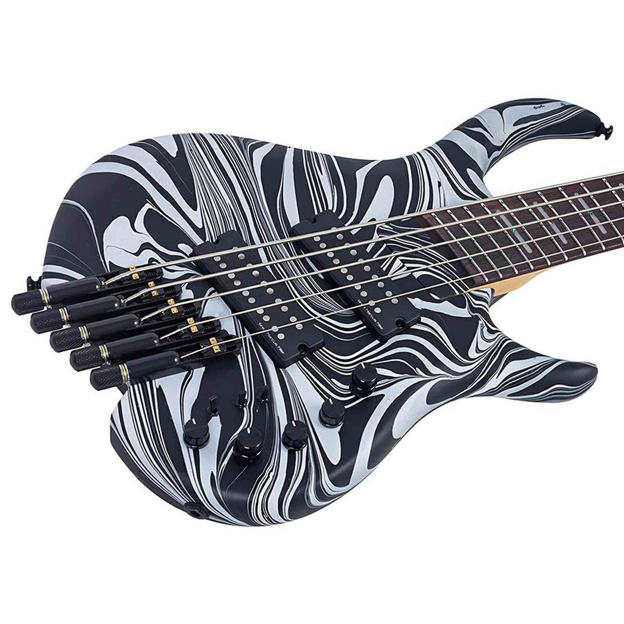 Sire M6H 5/BKSW Marcus Miller M6 Headless 5-String Active Basgitaar Black Swirl