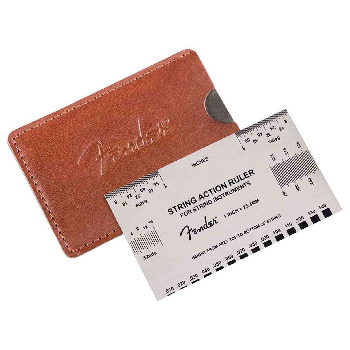 Fender 0990654050 String Action Gauge RVS Inch en mm Meetgereedschap