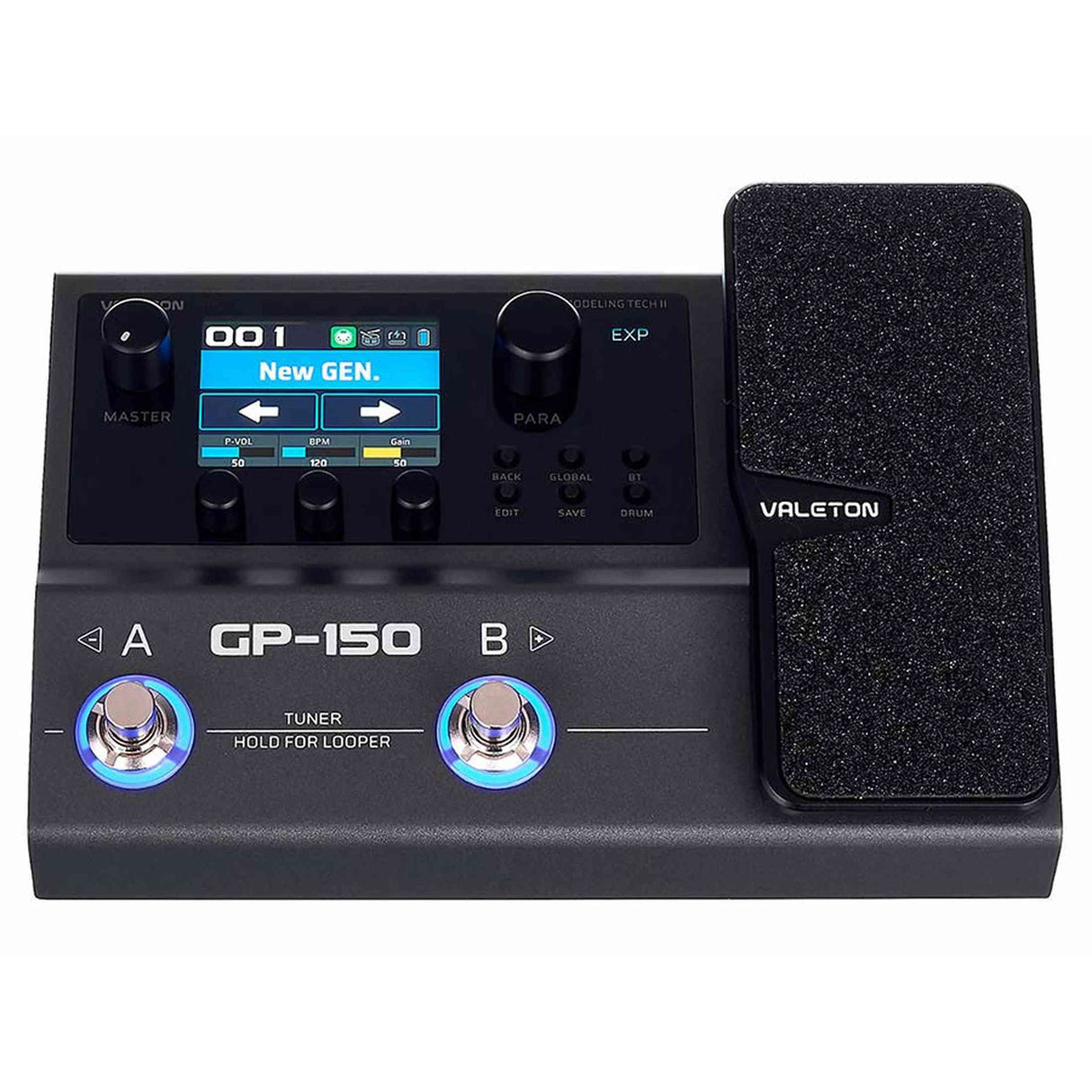 Valeton GP-150 Multi-Effects Processor met NAM, IR Loader, Expressiepedaal, USB Interface en Accu