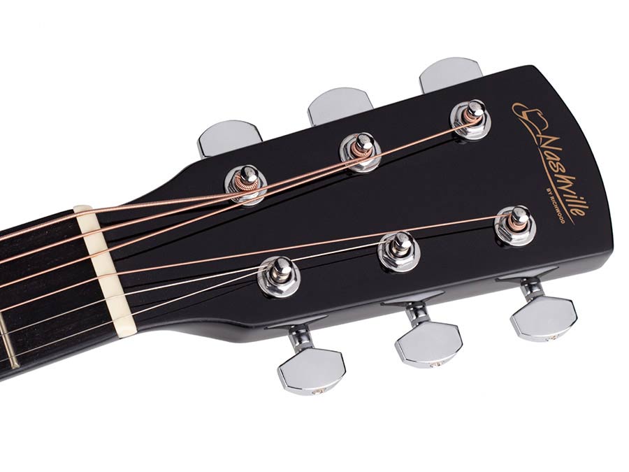 Nashville GSD-60-EBK Dreadnought Elektro Akoestische Gitaar Zwart