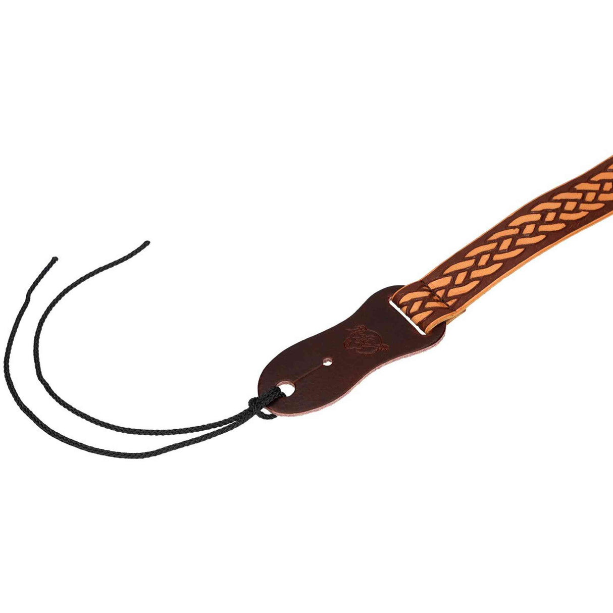 Flight S46 Tan Ukulele Strap Vegan Nubuck with Braided Pattern and Headstock Tie