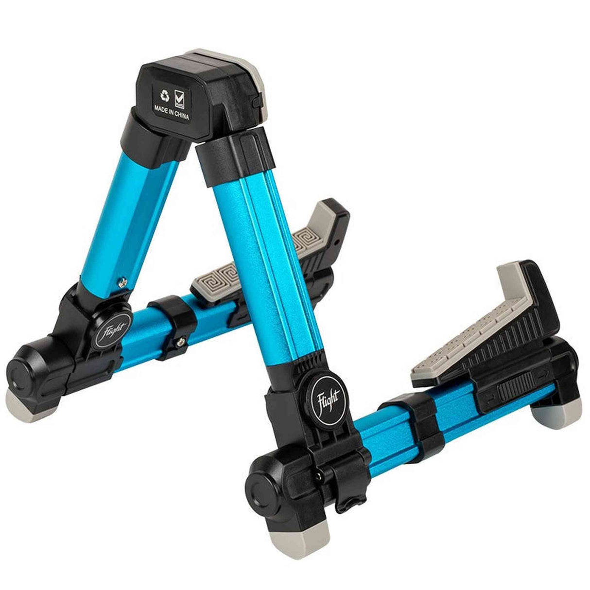 Flight FLUST01-BL Aluminum Ukulele Stand Foldable with Rubber Protection