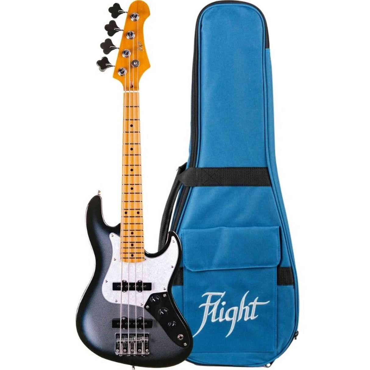 Flight Mini JB Bass Moonburst Elektrische Mini Bas Ukulele met Dual Pickups en 584 mm Mensuur