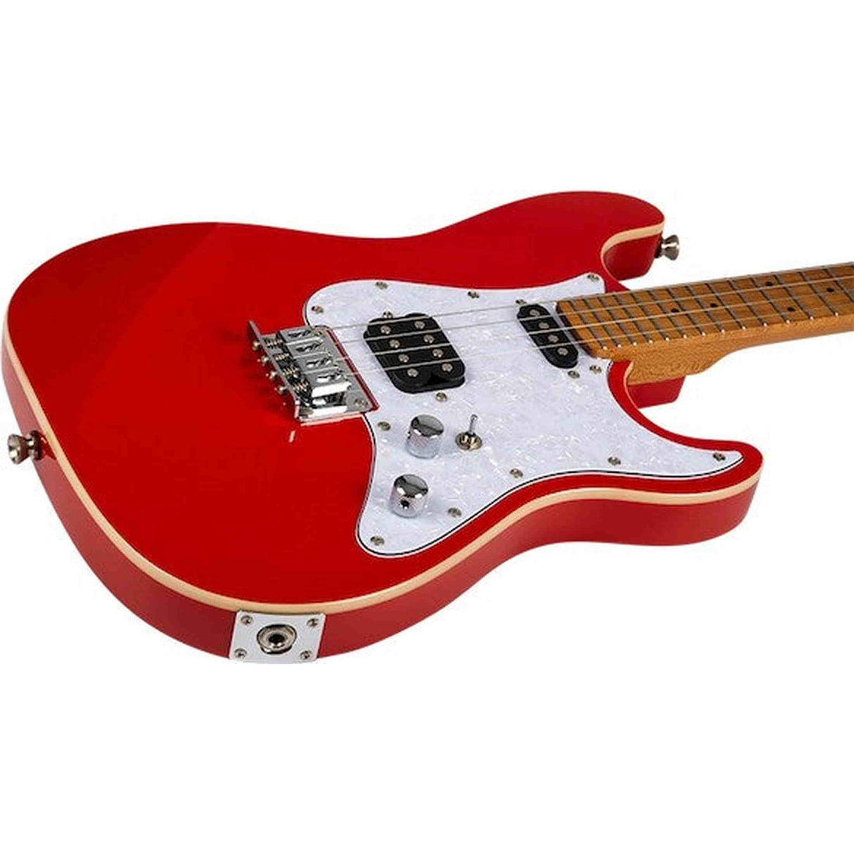 Flight Pathfinder RD Baritone Solid Body Elektrische Ukulele met Humbucker, Single Coil Pickups en Roasted Maple Hals