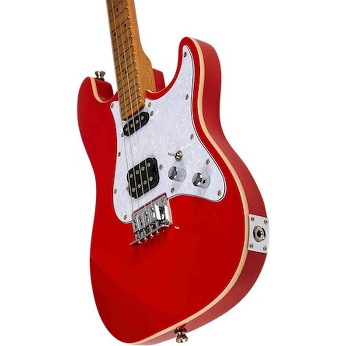 Flight Pathfinder RD Baritone Solid Body Elektrische Ukulele met Humbucker, Single Coil Pickups en Roasted Maple Hals