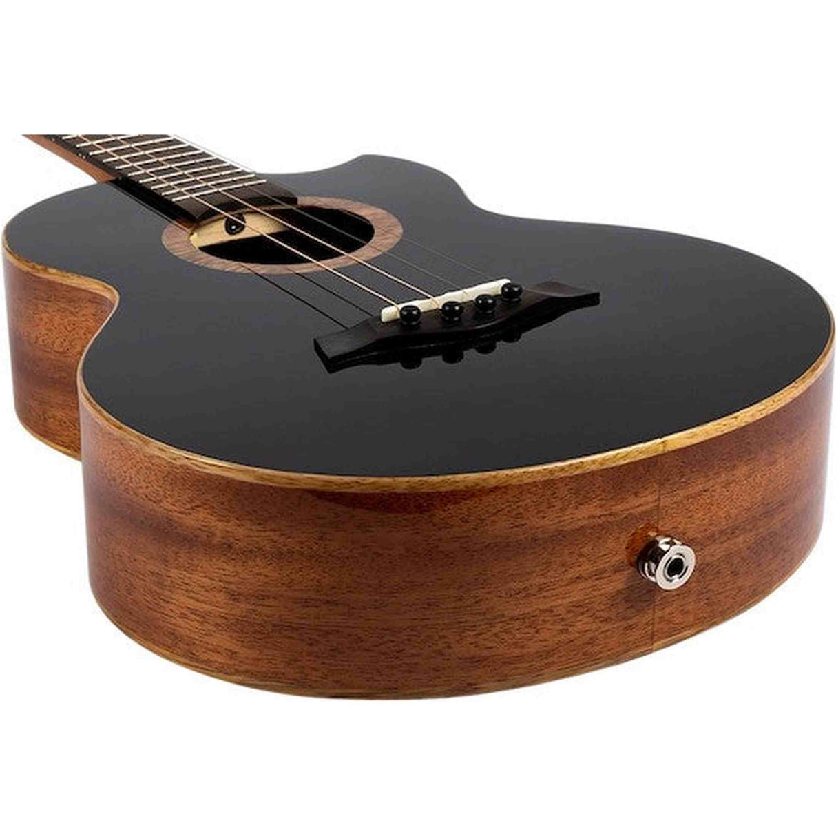 Flight Nora Baritone EQ-A Elektrisch-Akoestische Baritone Ukulele met Solid Sitka Spruce Top, Mahogany Body en Stalen Snaren