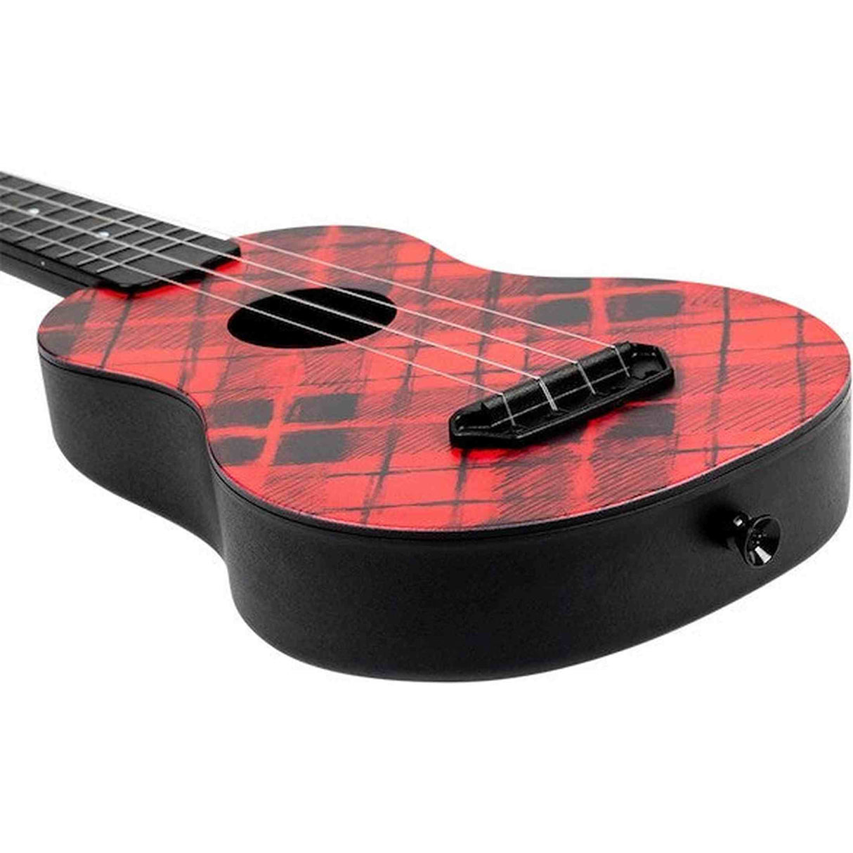 Flight UTS-40 PLAID Ultra Travel Soprano Ukulele met Polycarbonate Body en Fluorocarbon Snaren