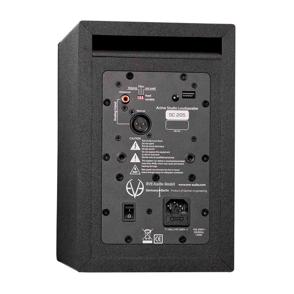 EVE Audio SC205 actieve 2-weg studiomonitor 5 inch 100W 53Hz-21kHz 101 dB met DSP SMART-knob