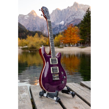 Flight Vanguard Transparent Purple – Elektrische Solidbody Tenor Ukulele met 2 Humbuckers