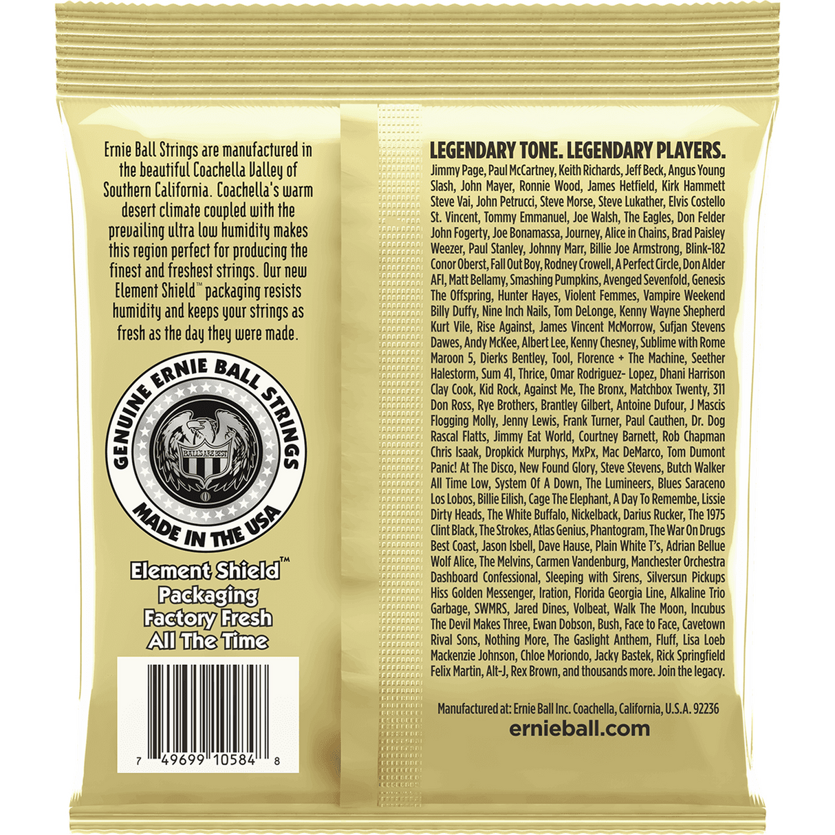 Ernie Ball 2005 Earthwood Akoestische Gitaar Snaren Custom Medium 012.5–056 80/20 Bronze