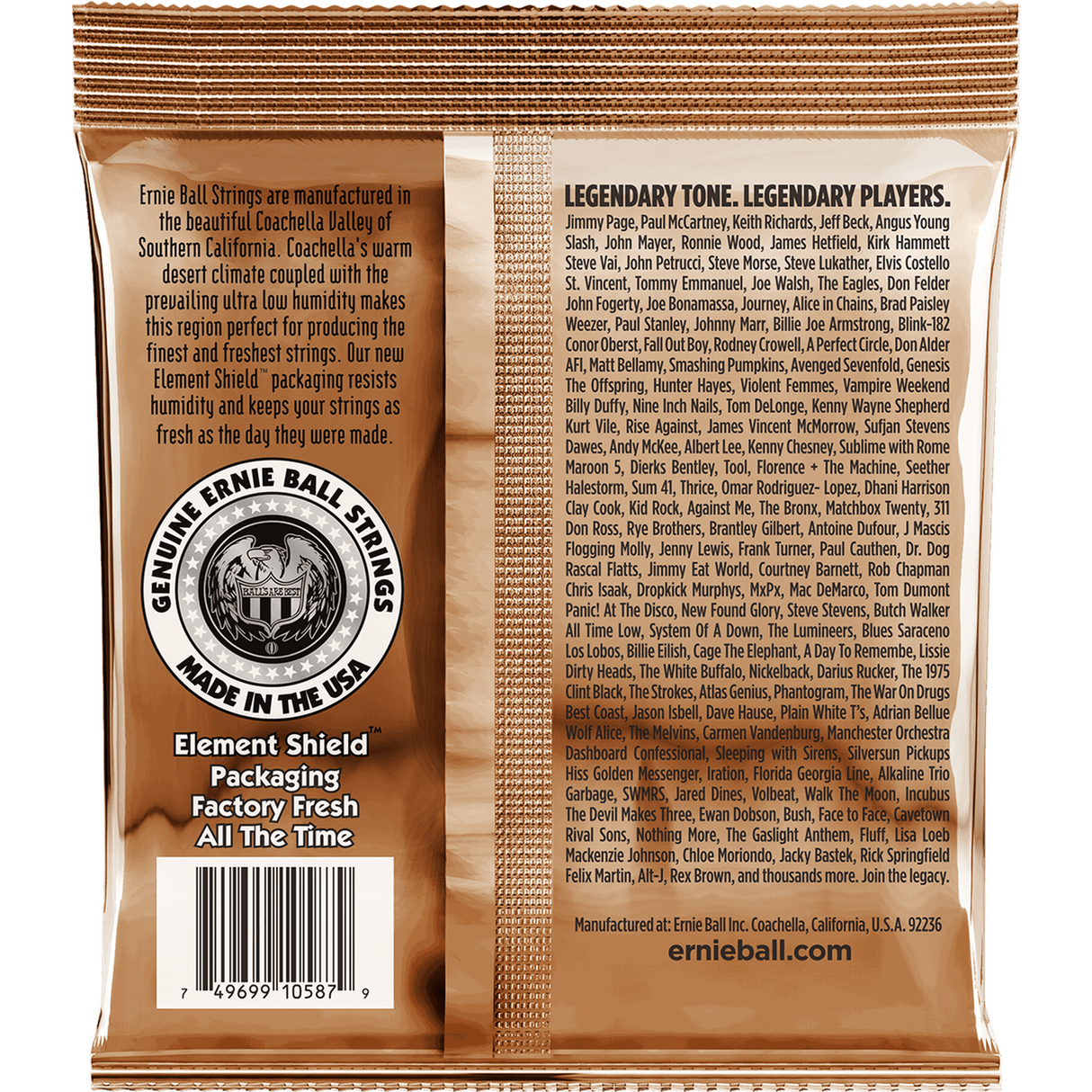 Ernie Ball 2145 Earthwood Fosforbrons Akoestische Gitaarsnaren Custom Light 11.5–54