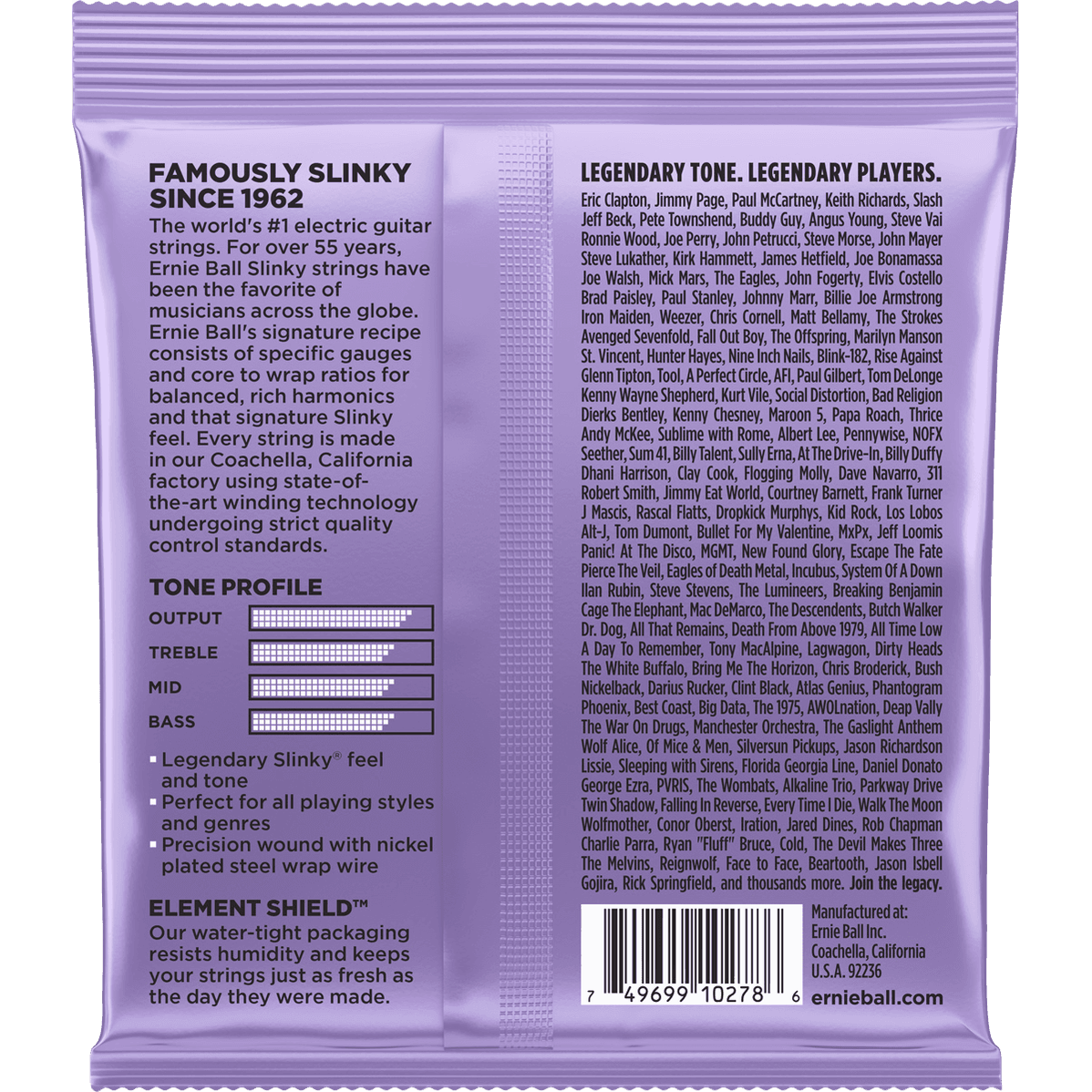 Ernie Ball 2227 Ultra Slinky elektrische gitaarsnaren 010-048