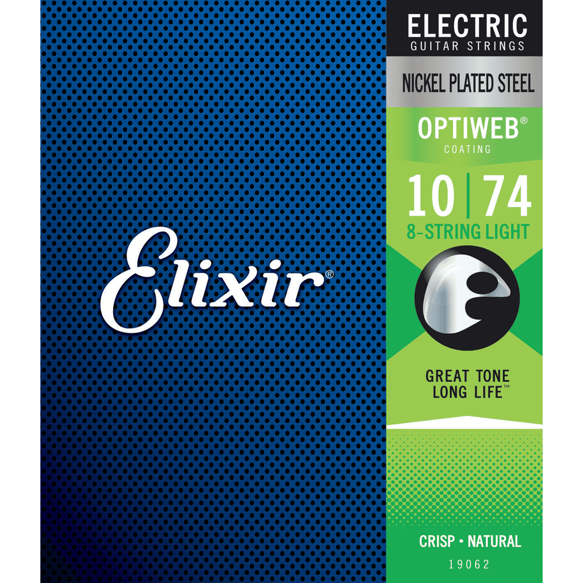 Elixir 19062 Optiweb elektrische gitaarsnaren Light 8-String 010-074