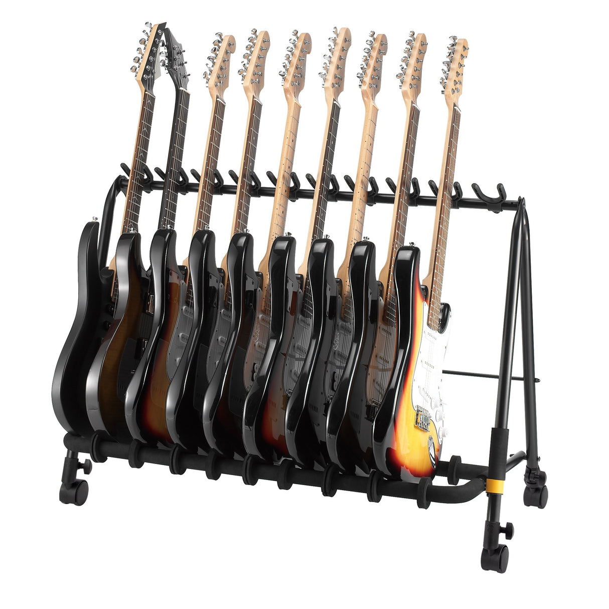 HERCULES HCGS-525B+ gitaarrek voor 5 instrumenten met wielen uitbreidbaar tot 10