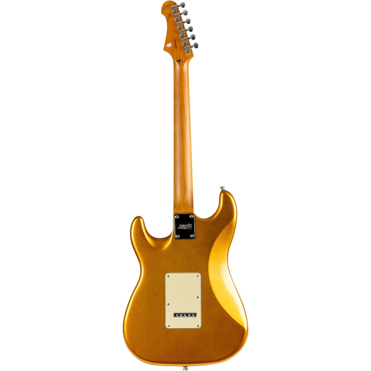 JET JS-300 GD S-style Elektrische Gitaar SSS Tremolo Roasted Maple Toets Goud