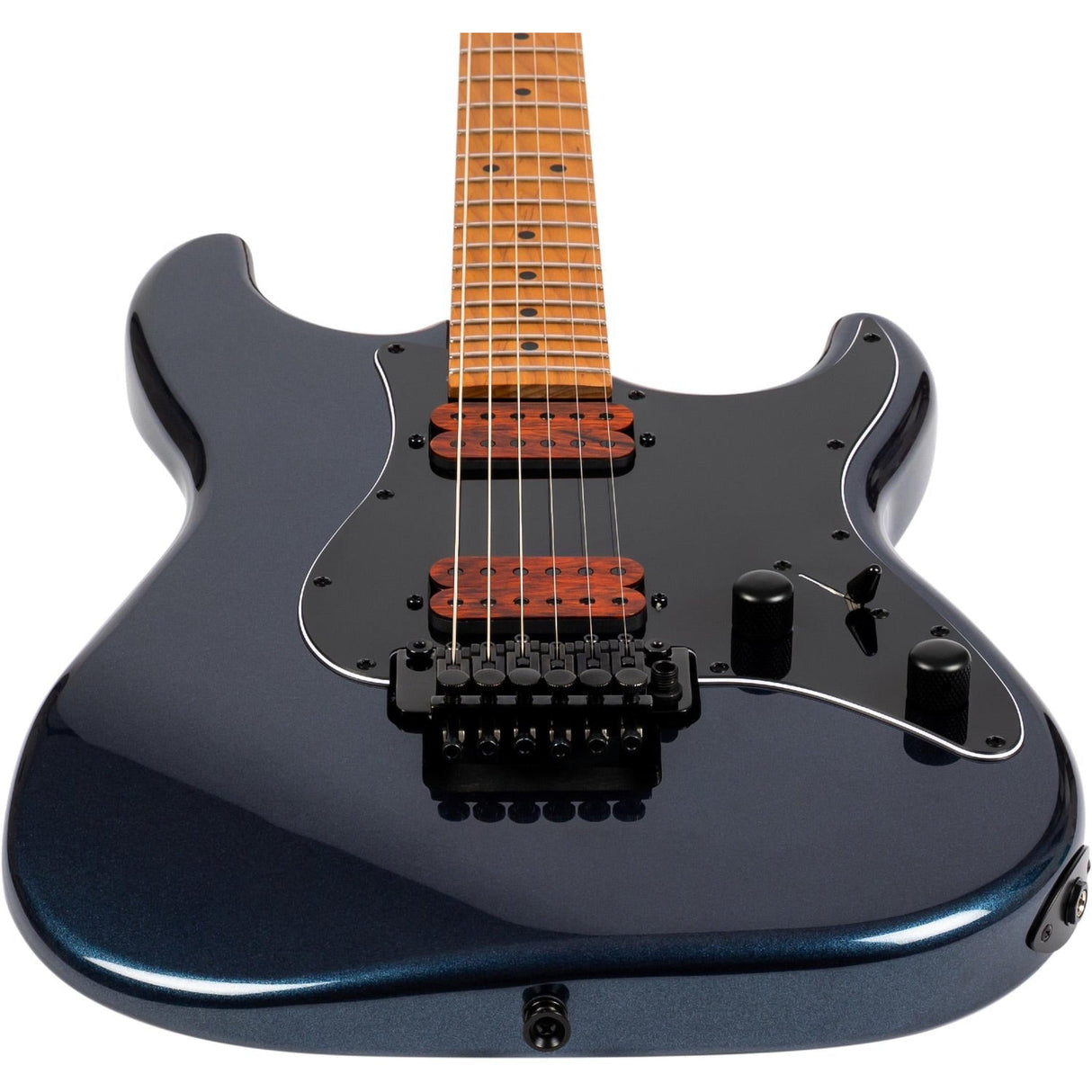 JET JS-800 DBW S-style Elektrische Gitaar HH Double Locking Tremolo Roasted Maple Diep Blauw
