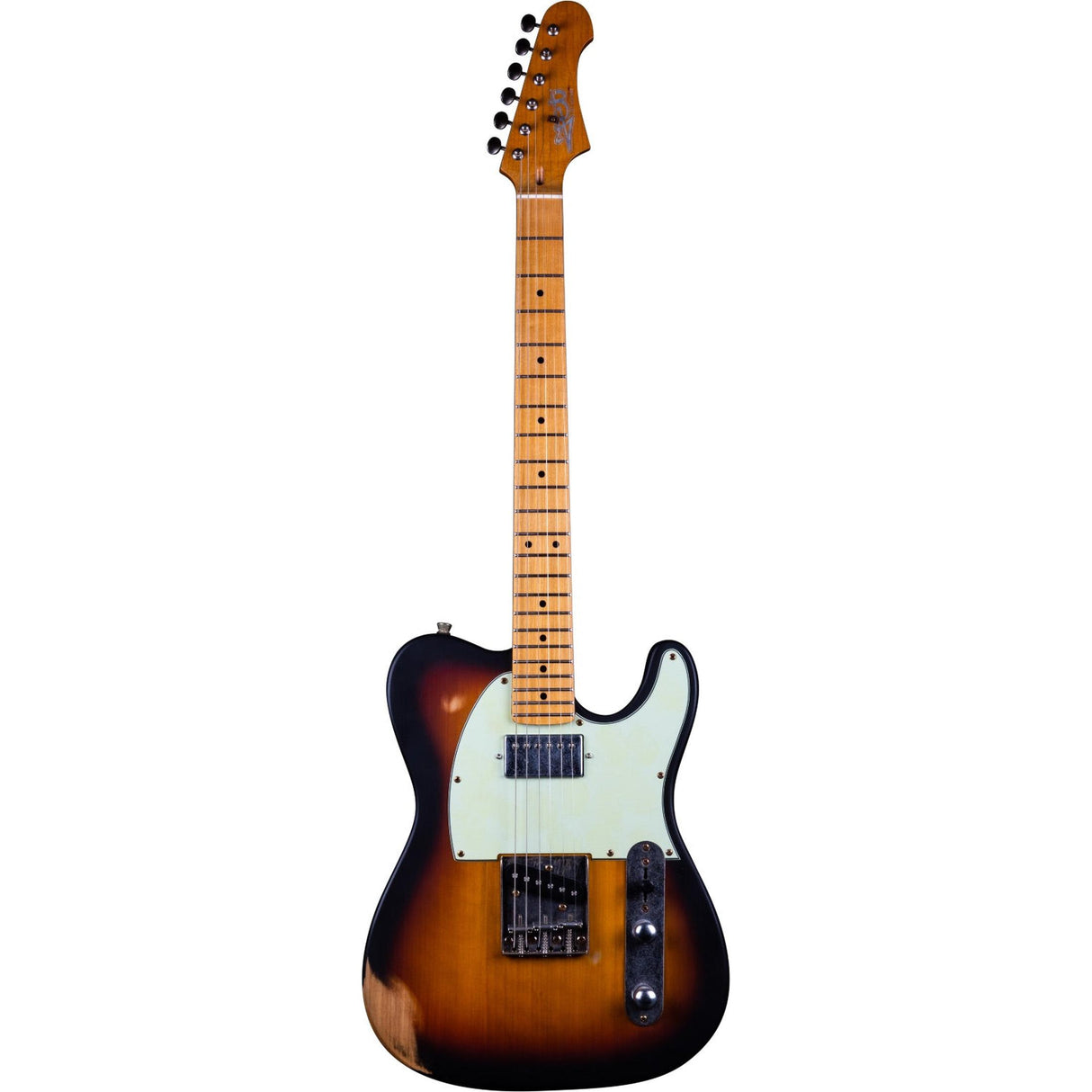 JET JT-350 RLC SB T-style Elektrische Gitaar SH Alnico Relic Maple Toets Sunburst