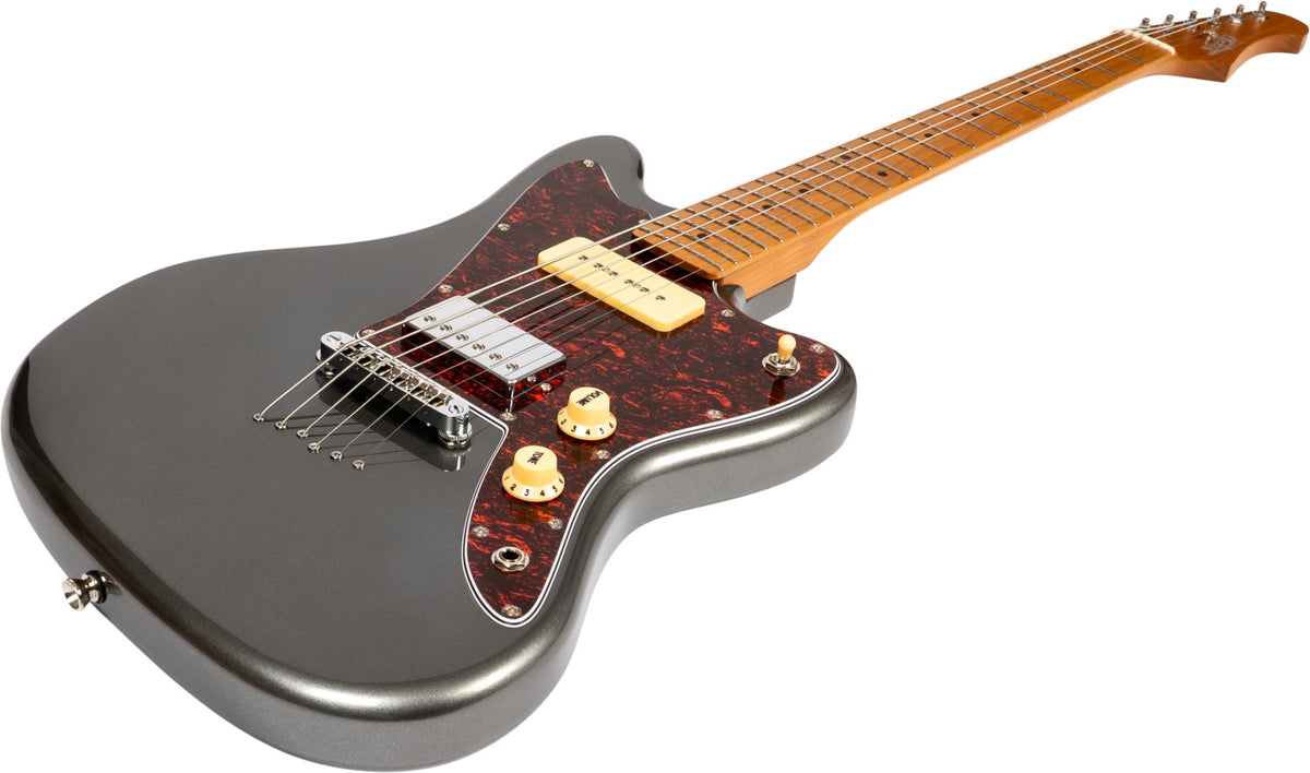 JET JJ-350 Charcoal Baritone Elektrische Gitaar - Charcoal