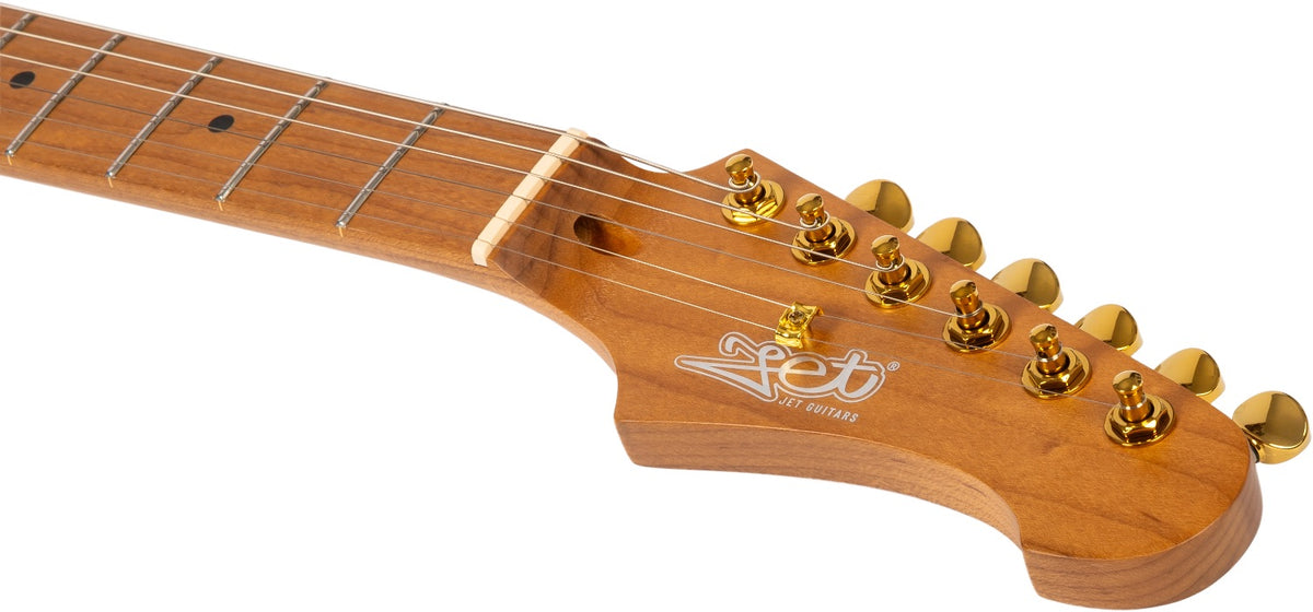 JET JT-300 BK G T-Style Elektrische Gitaar - Zwart met Gouden Hardware