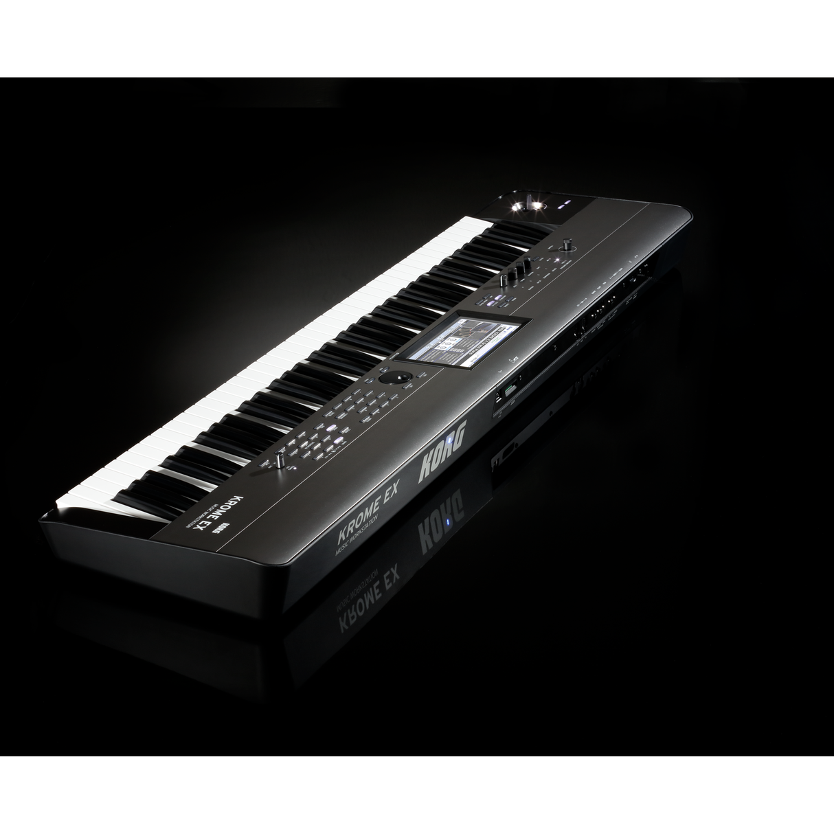 KORG KROME EX 73 Synthesizer – 73 semi-gewogen toetsen, EDM sounds, USB, grijs-metallic