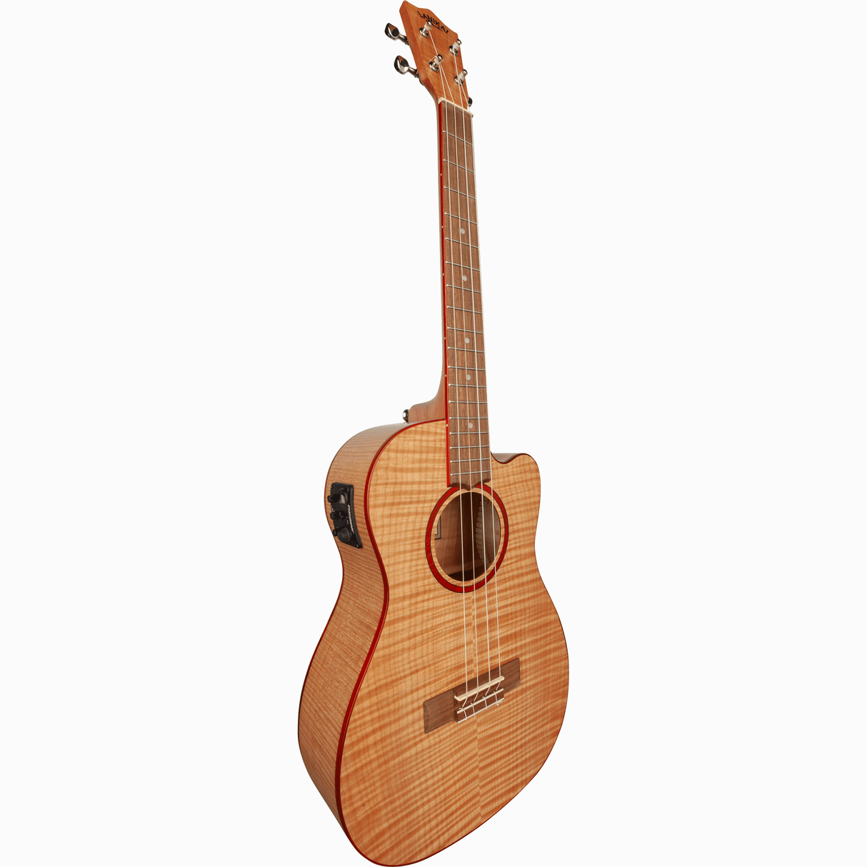 LANIKAI LKUFM-CEB Baritonukelele, Flame Maple-serie, cutaway, voorversterker, ta