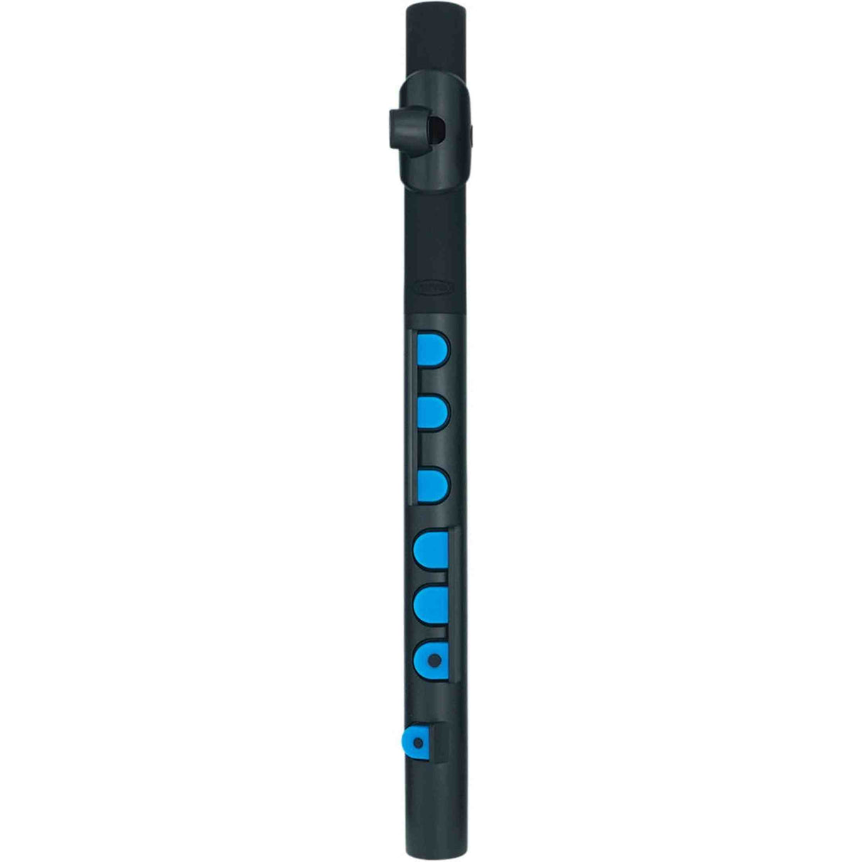 NUVO TooT 2.0 zwart-blauw kinder dwarsfluit blokfluit alternatief met kleppen en Firstnote