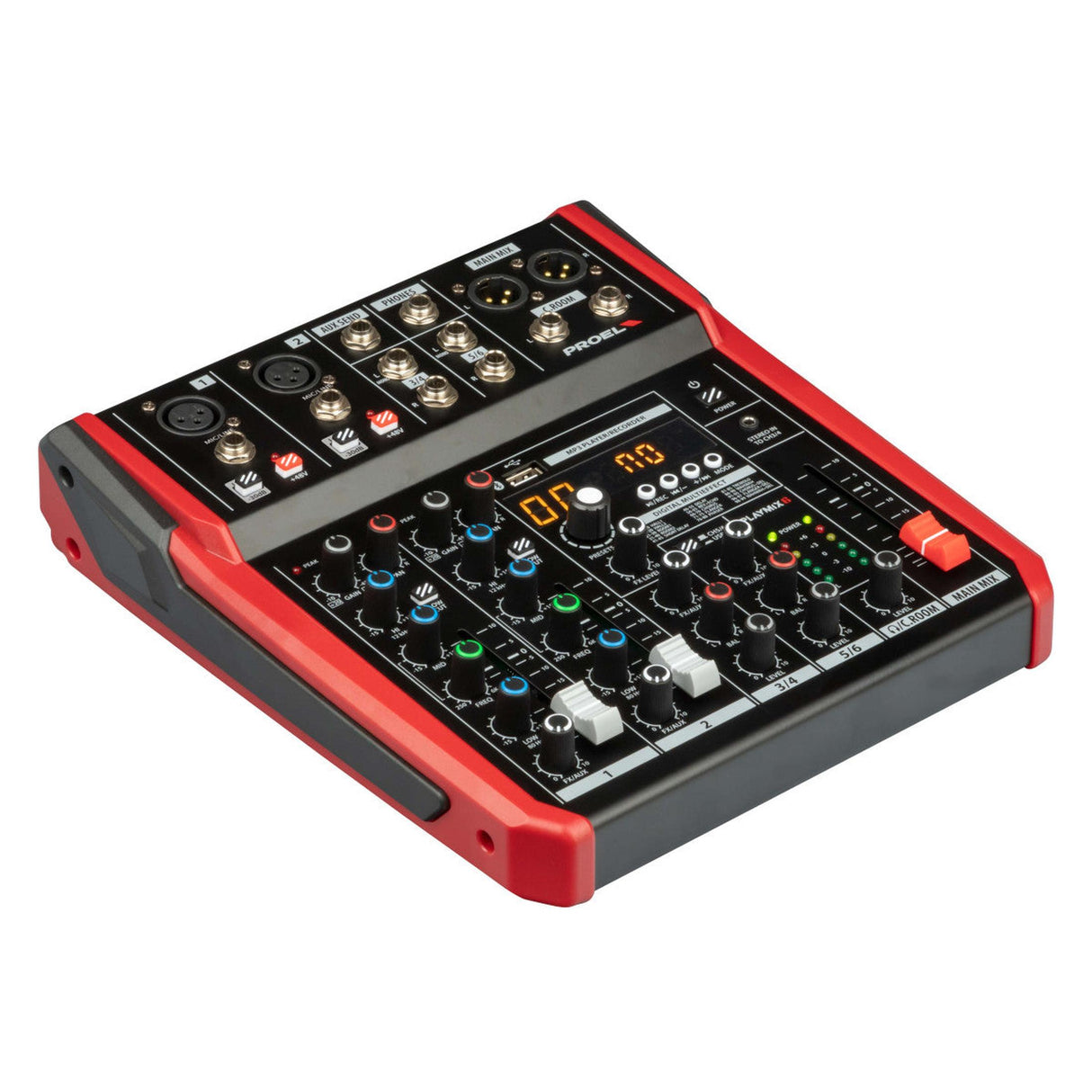 Proel PLAYMIX6 6-kanaals mixer met DSP, USB en Bluetooth