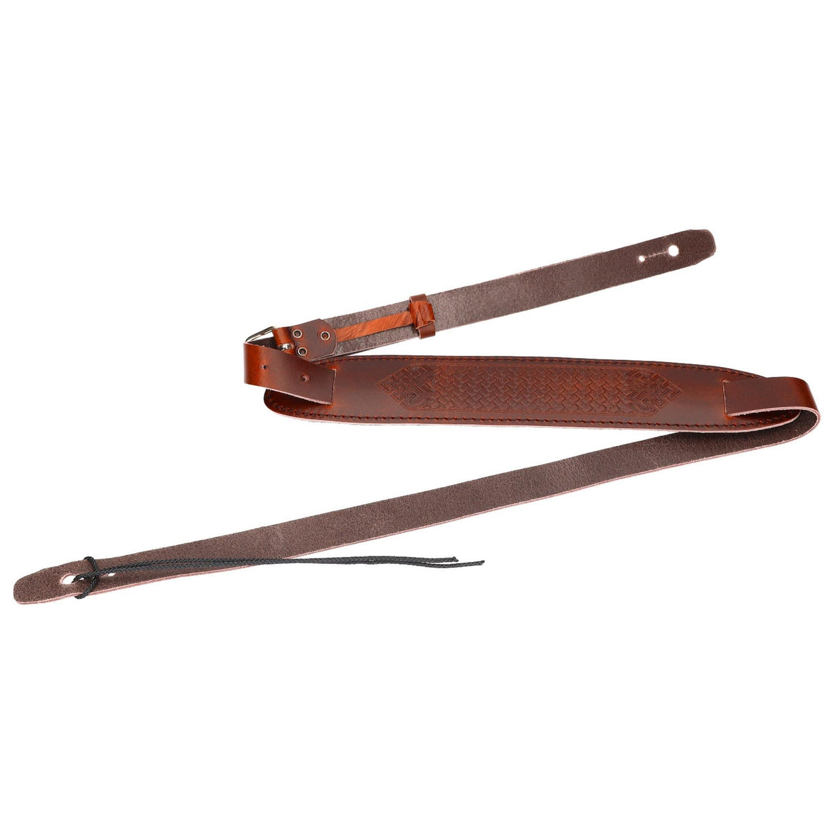 Flight S58 Brown Leather Ukulele Strap EU Handmade with Adjustable Length