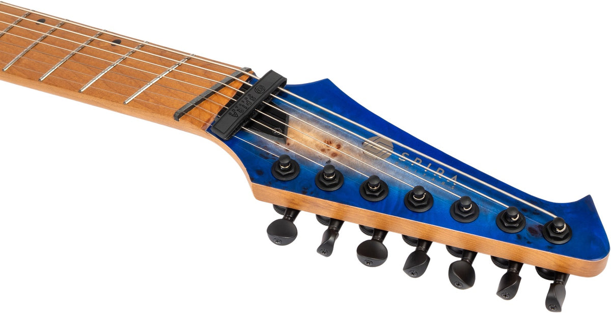 Spira S-457 TBL Multiscale 7-snarige Gitaar - Blue Green Burst