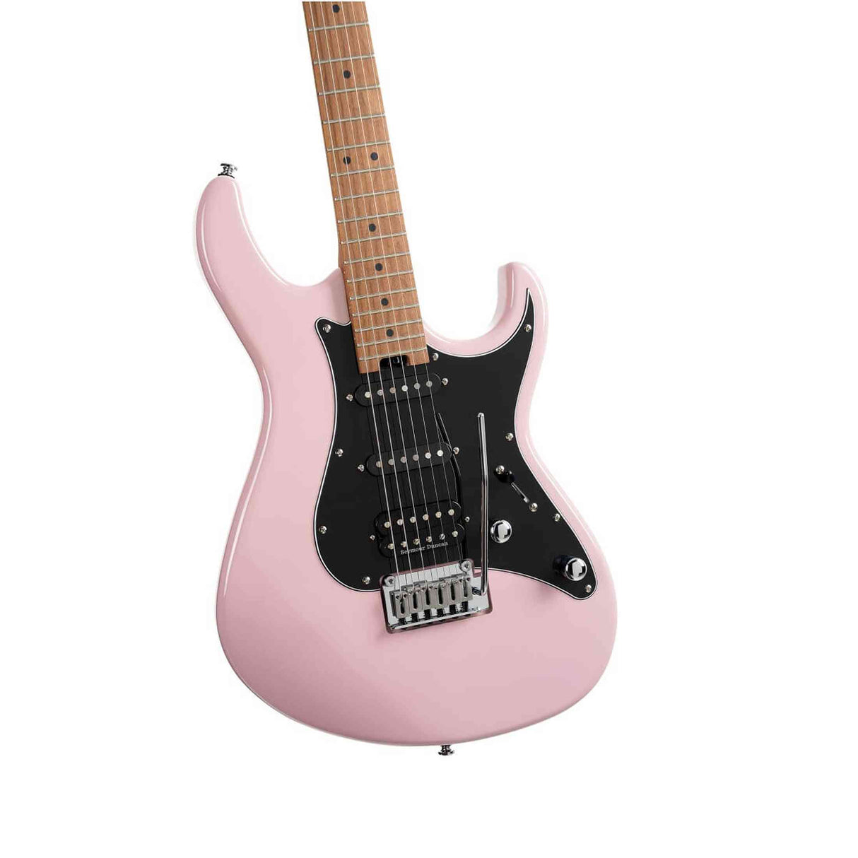 Cort G290 Modern DR Elektrische Gitaar HSS Roasted Maple Dusty Rose met Seymour Duncan TB4