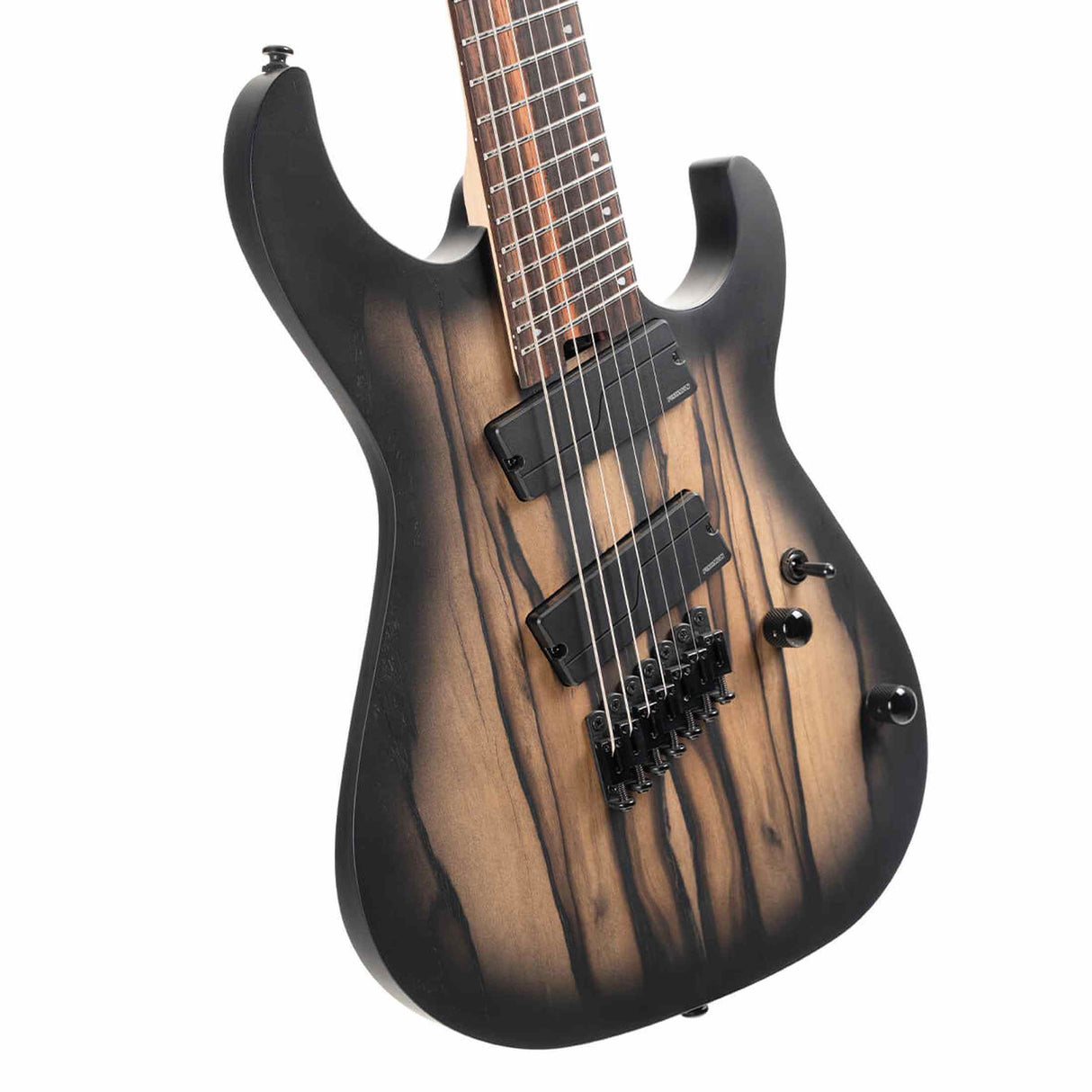 Cort KX507MS Pale Moon 7-snarige Multiscale Elektrische Gitaar Natural Black Burst