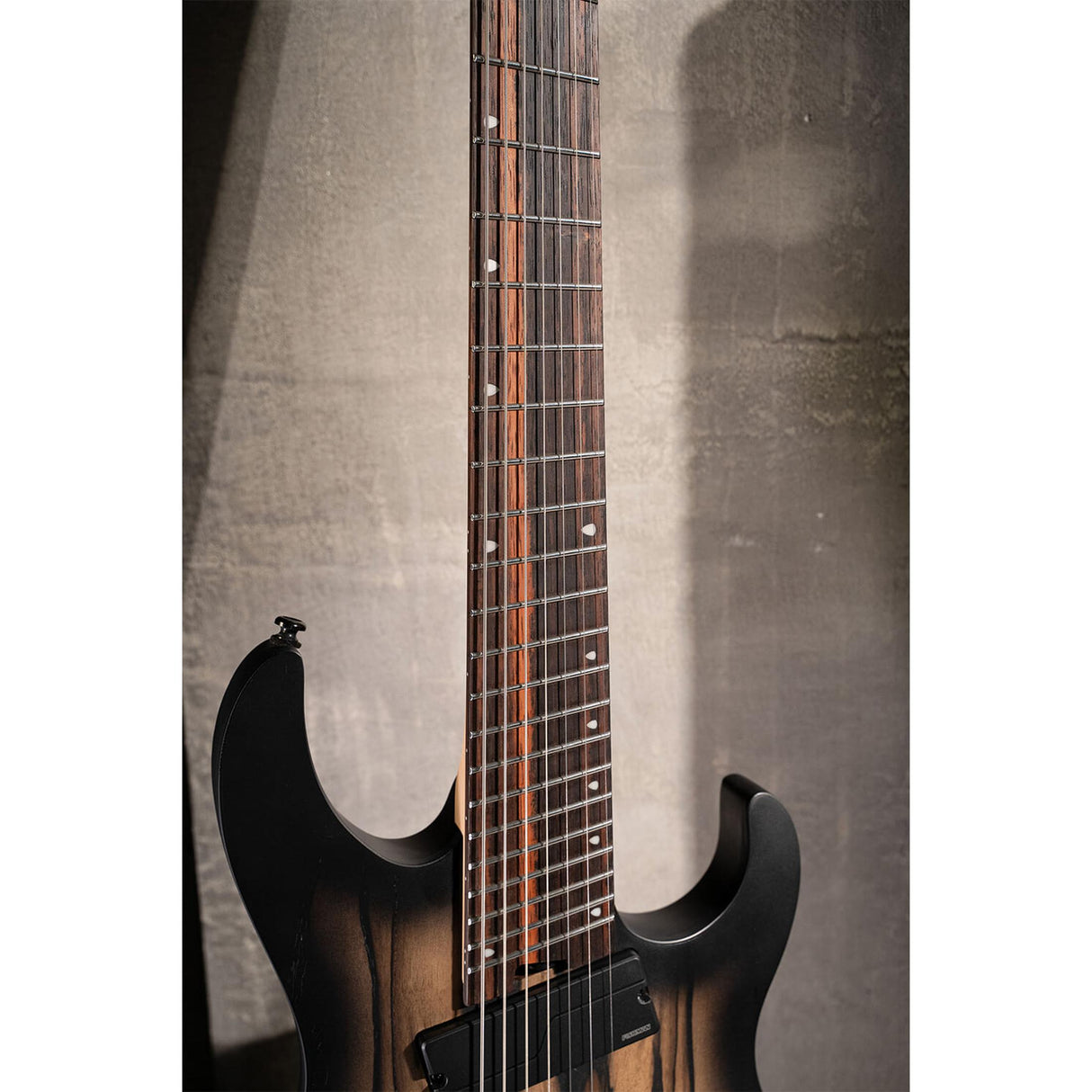 Cort KX507MS Pale Moon 7-snarige Multiscale Elektrische Gitaar Natural Black Burst
