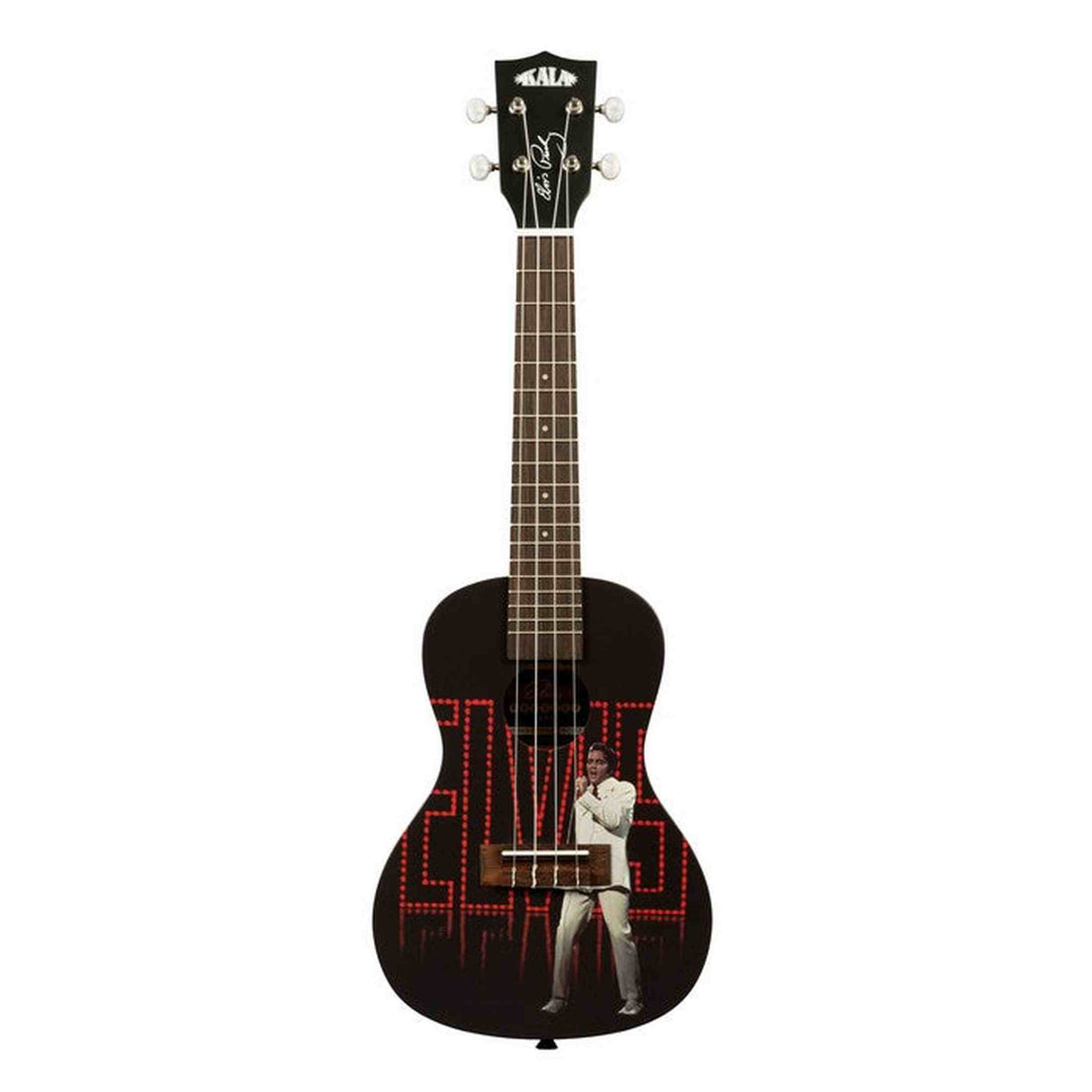 Kala Learn To Play Elvis Viva Las Vegas concert ukulele starterkit – Grafisch sparren bovenblad, met tuner, lessen en Elvis-songboek