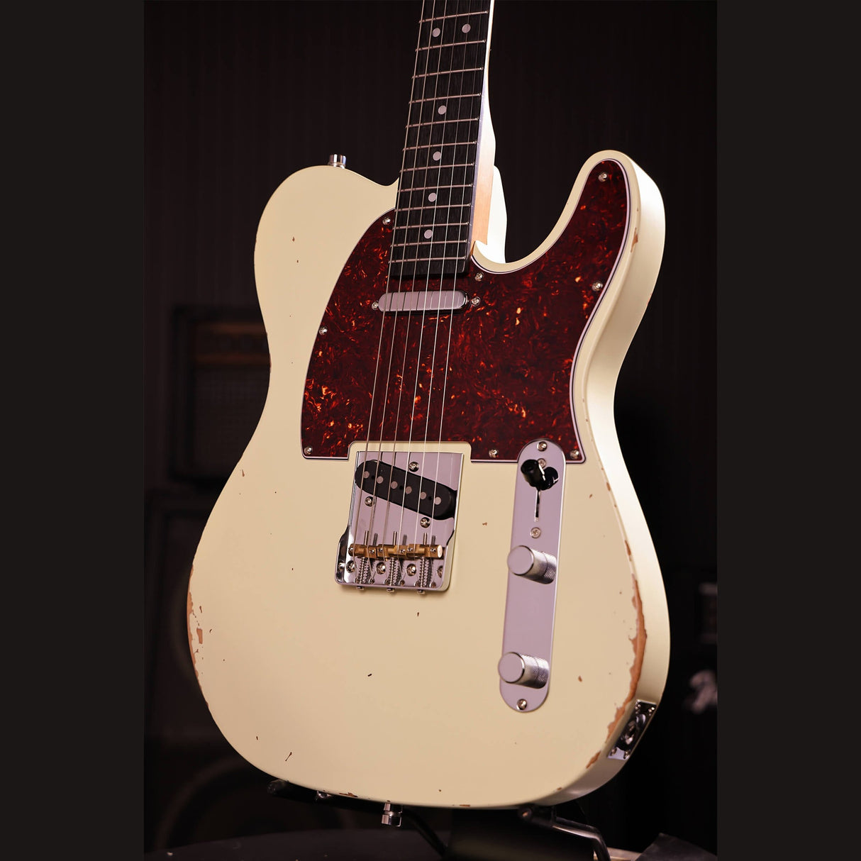 Patina PT-6 OW R T-style Elektrische Gitaar SS Alnico V Nitro Relic Paulownia Body Roasted Maple Hals Olympic White