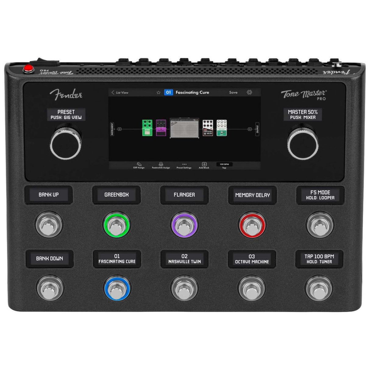 Fender Tone Master Pro Multi-effectpedaal, touchscreen, looper en 100+ amps/effecten