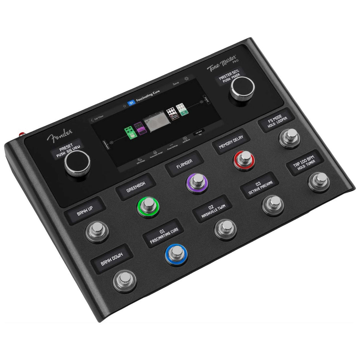 Fender Tone Master Pro Multi-effectpedaal, touchscreen, looper en 100+ amps/effecten