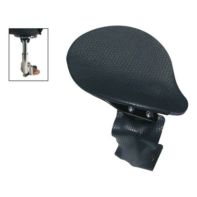 Wolf KH-74 chinrest for violin and viola 'special'-model, metal black, nappa, patented screws