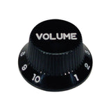 Boston KB-244-V Bell Knop - Zwart voor Inch Type Pot Shaft
