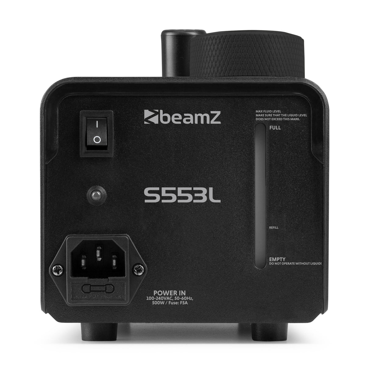 beamZ S553L Rookmachine met RGB LED's en Draadloze Afstandsbediening – 550W