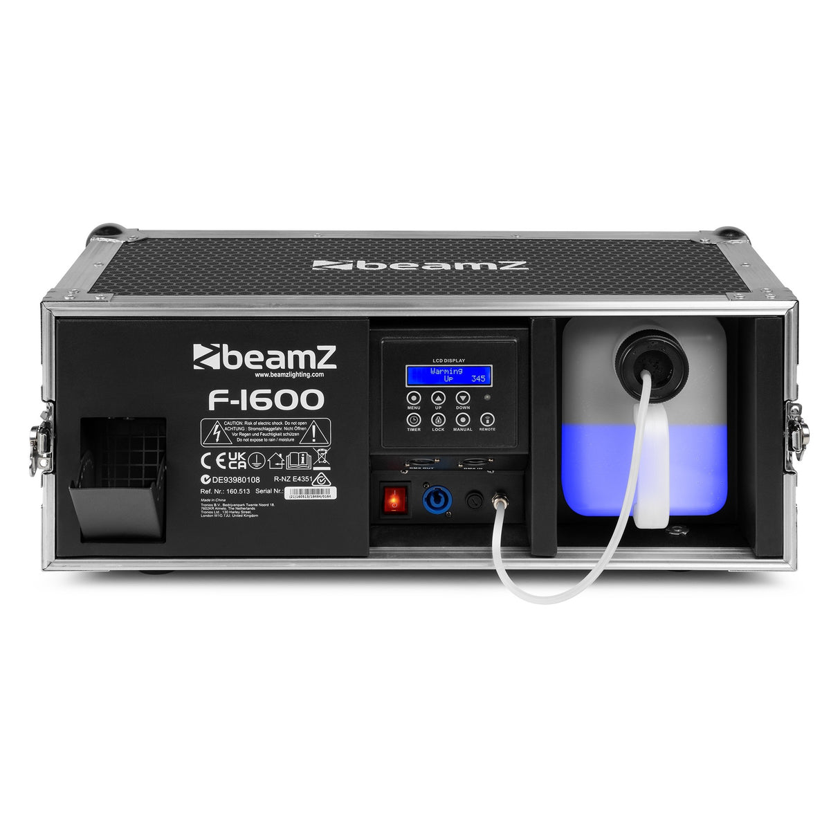 beamZ F1600 Fazer 1600W in Flightcase met DMX en Instelbare Ventilator
