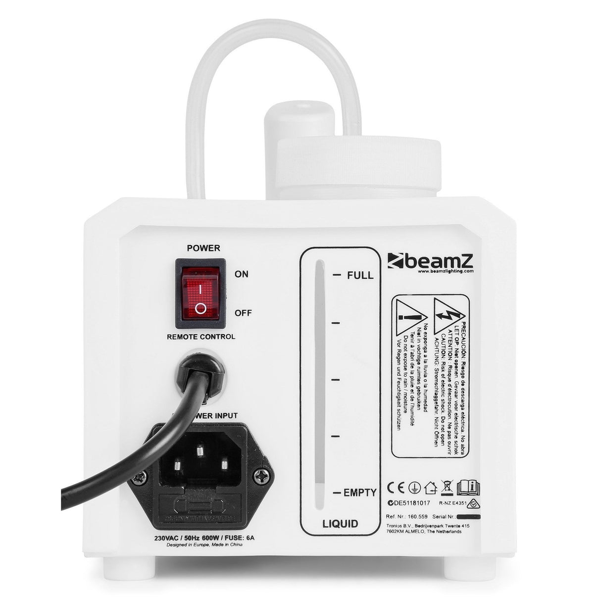 beamZ SNOW600 Sneeuwmachine met 0.3L Tank en 5m Afstandsbediening