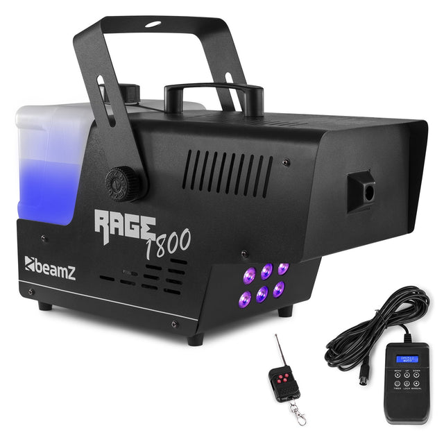 beamZ Rage1800LED Rookmachine – 1800W met RGBA LED’s, DMX en 3.5L Tank