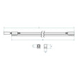 Boston TRO-600-K Halspen Truss Rod 600 mm 6 mm Staaf Single Action Inbus 4 mm
