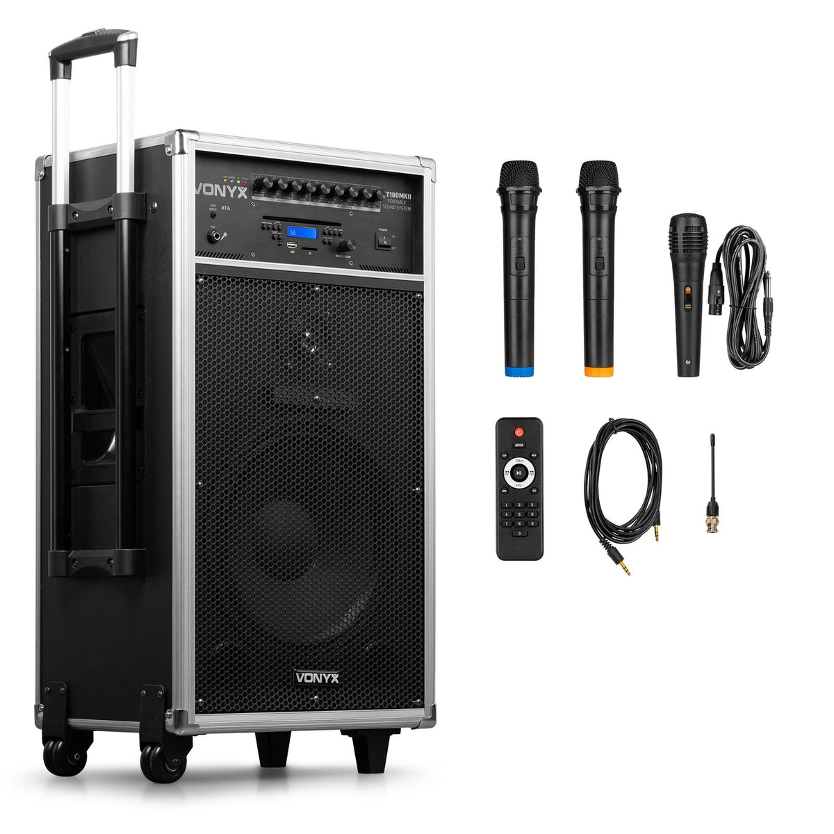 Vonyx ST180 Draagbaar geluidssysteem 12'' 450W